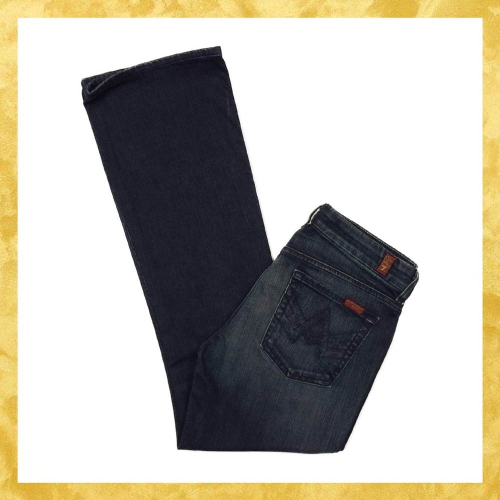 7 For all Mankind Dark Wash “A” Pocket Bootcut